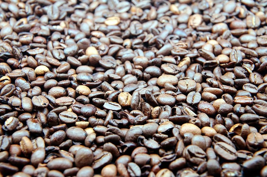 コーヒー、コーヒー豆、カフェイン、焙煎コーヒー豆、マクロ、閉じる、きらきら、豆、ドリンク、鮮度、シード
