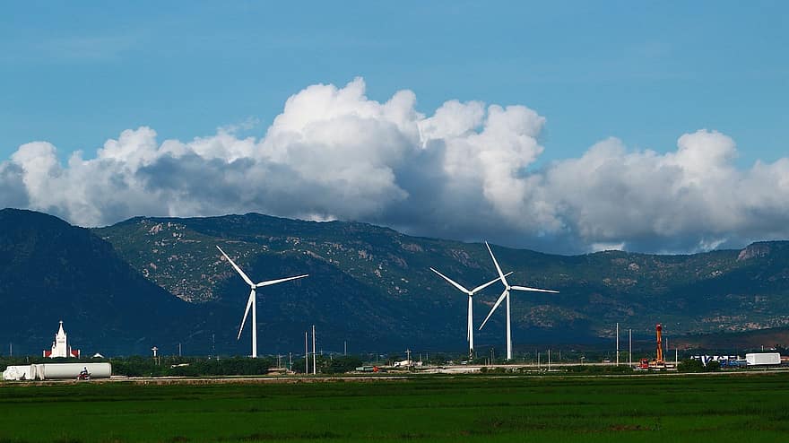 větrný mlýn, energie, turbína, Větrná elektřina