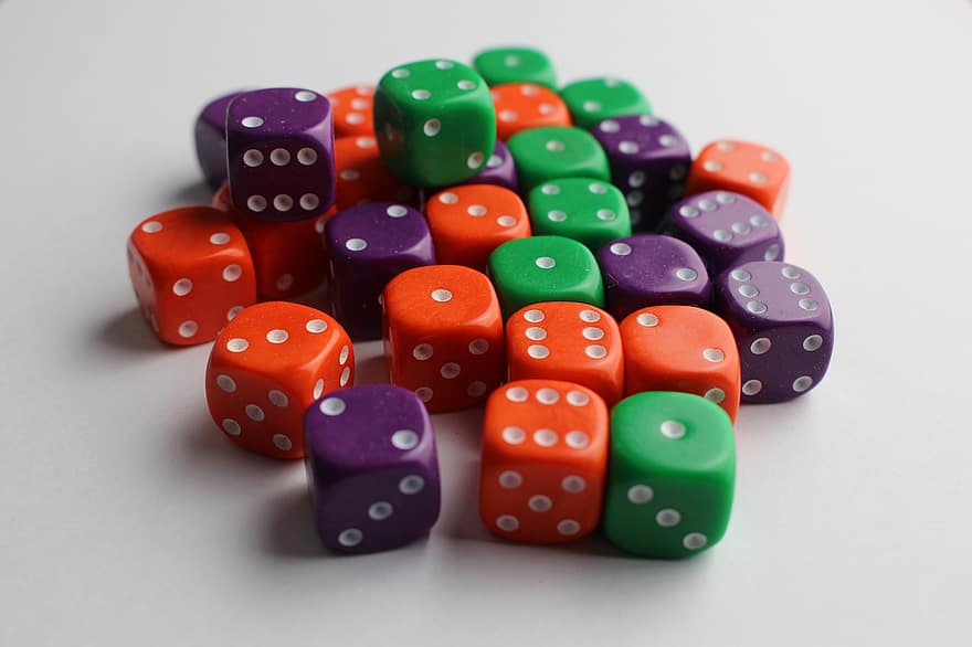 dado, gioco, cubo, gioco d'azzardo, giocare, colorato, statistica, fortuna, logica