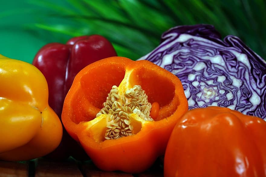 Sayuran, menghasilkan, paprika