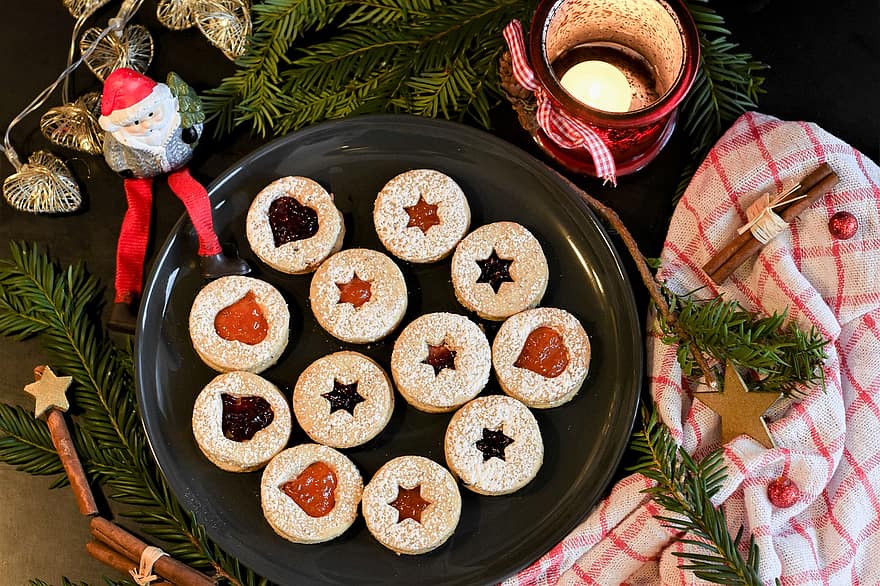 クッキー、クリスマス、クリスマスのクッキー、焼き菓子、ペストリー、デザート、御馳走、シュガー、焼く、キッチン、出現