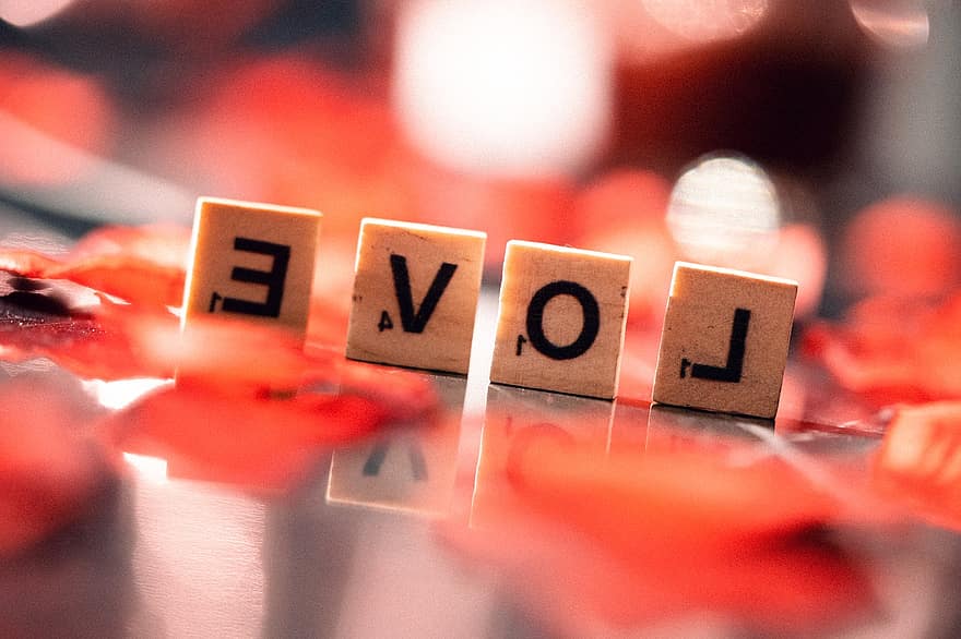 Love, Romantic, Valentine's Day, single word, text, alphabet, close-up, success, wood, leisure games, concepts