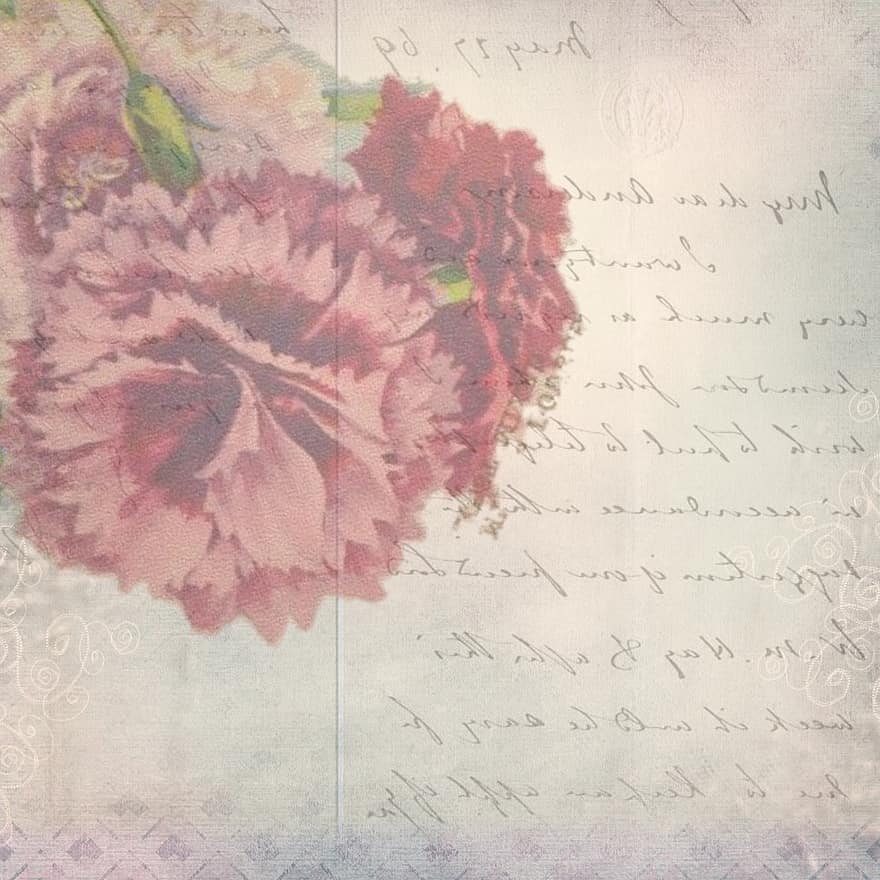 Background, Template, Flower, Calligraphy, Vintage, Grunge, Stained, Scrapbooking, Beige, Soft, Love
