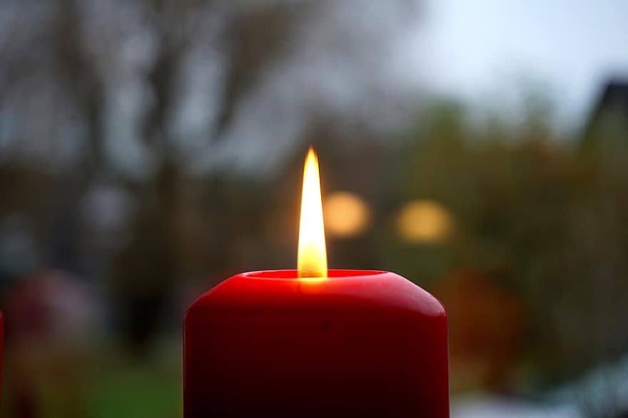 Candle, Flame, Burns, Advent