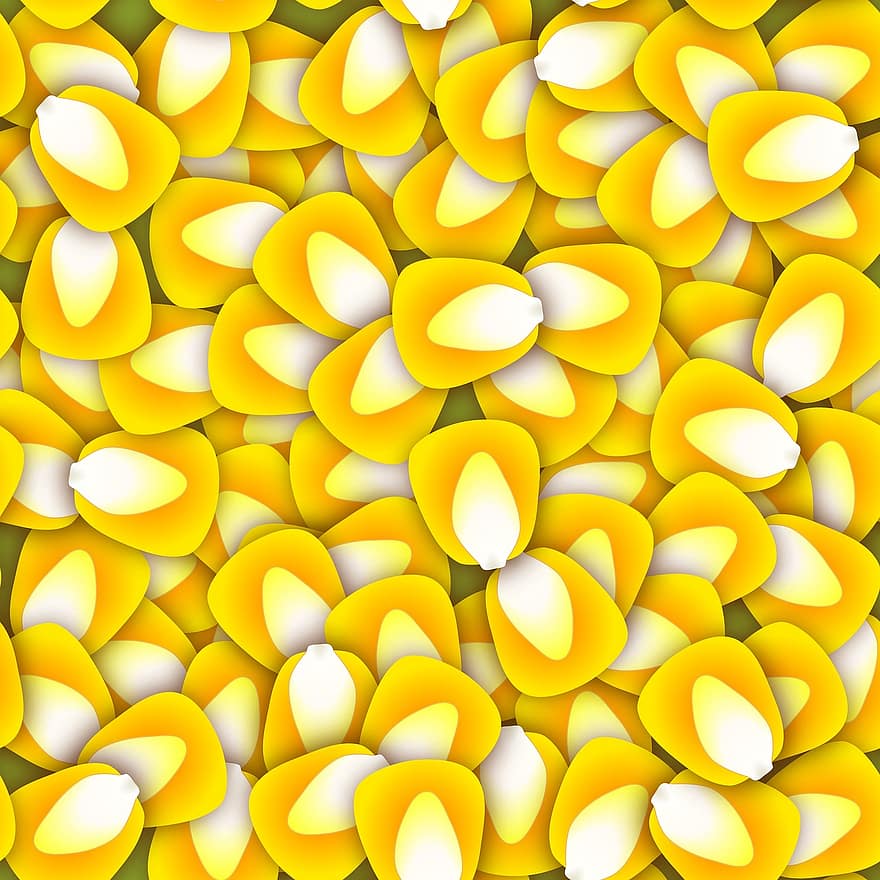 Pattern, Background, Corn Kernels, Cereals, Seed, Yellow, Texture, Seeds, Grains, Corn, Harvest