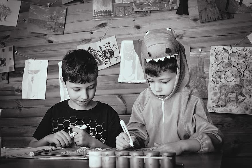 बच्चे, रचनात्मकता, कला, लड़के, युवा, बचपन, आर्ट क्लास, कला शिक्षण, शौक, कलाकार, खेल