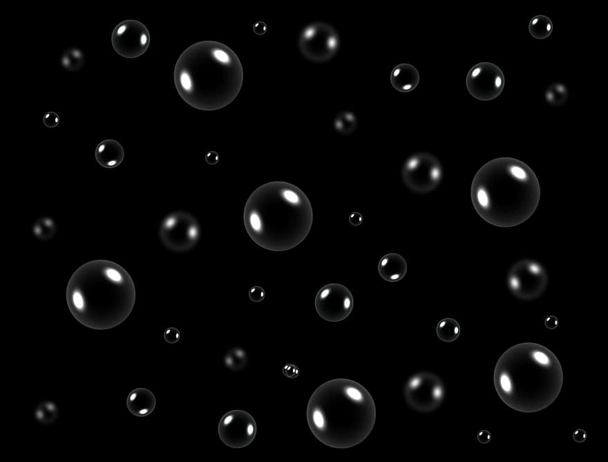 burbujas, negro, fondo, capa