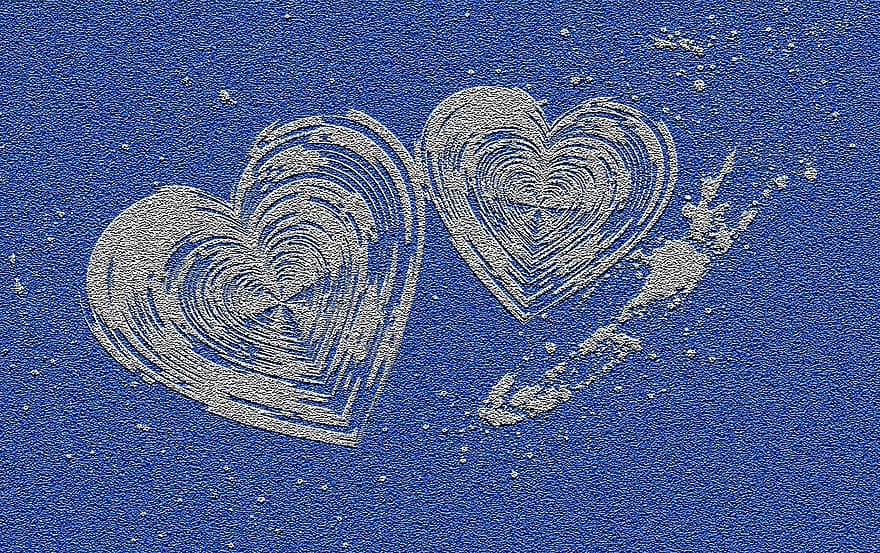 cœur, amour, La Saint Valentin, carte de voeux, la chance, romance, abstrait, ensemble, image de fond, paire, relation amicale