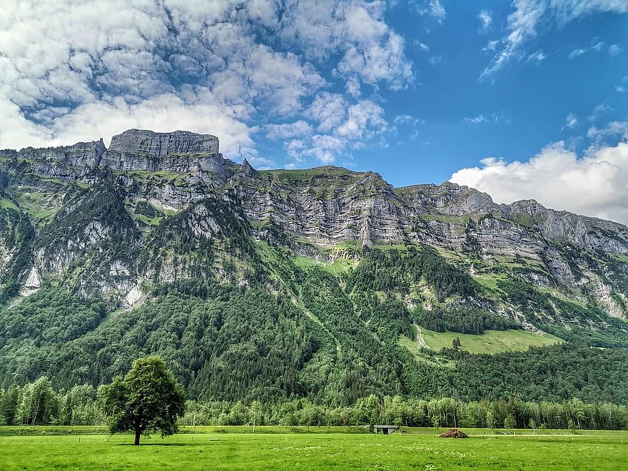 Kanisfluh, Montagne, Vorarlberg, Bregenzerwald, panorama alpin, paysage, les montagnes, ciel, été, la nature, les vacances