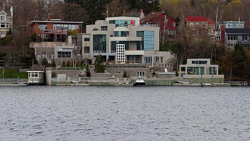 Casa de luxe a Halifax, oceà, elegant, aigua, arquitectura, estructura construïda, exterior de l'edifici, paisatge urbà, vaixell nàutic, Enviament, lloc famós
