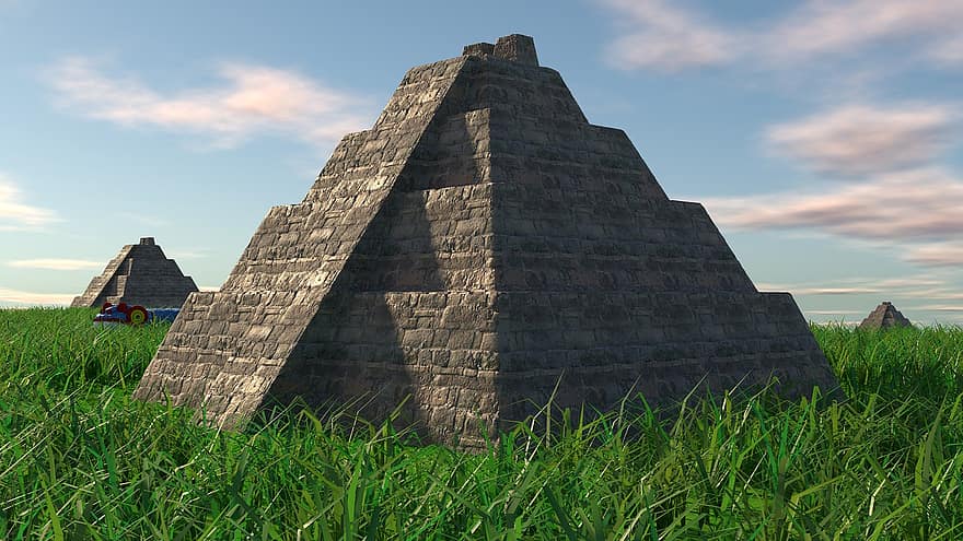 piramīdas, Meksika, arhitektūra, quetzalcoatl, akmens, māksla