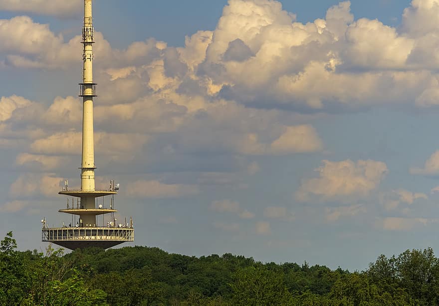 turnul radio, clădire, turn, cer, nori, arhitectură, înalt, faţadă, Germania