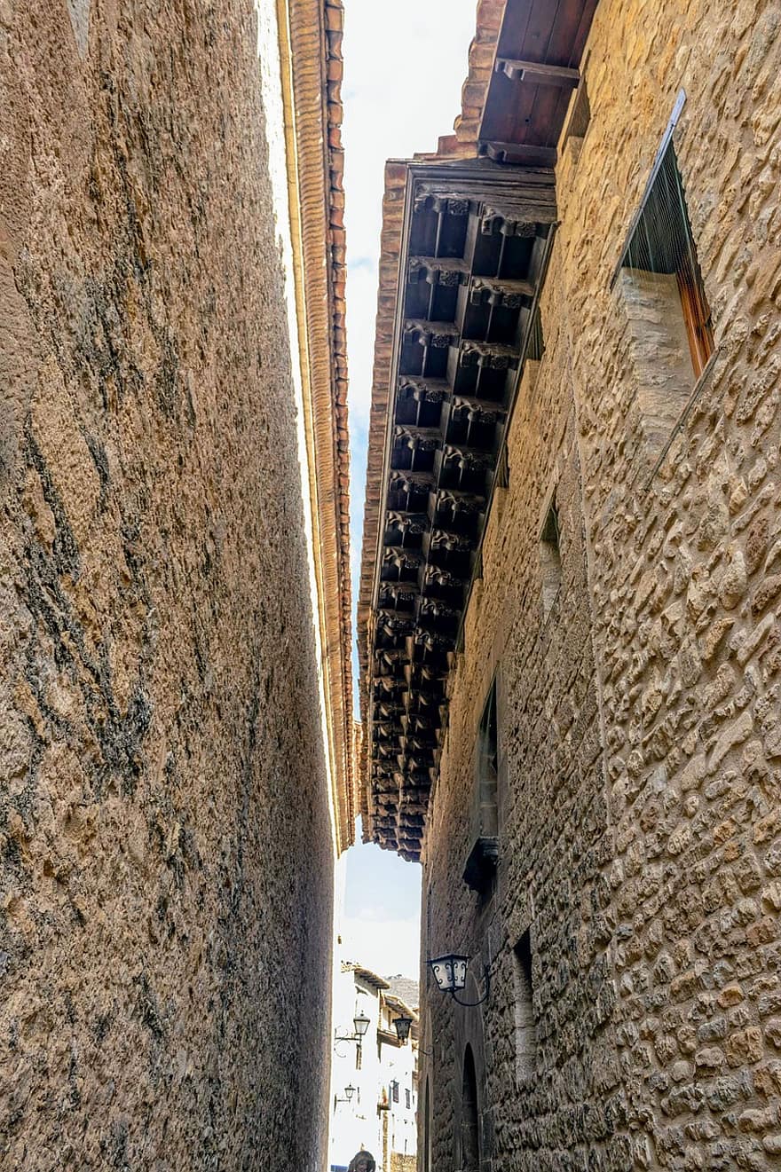rakennus, käytävä, Mirambell, Teruel, arkkitehtuuri, historia, vanha, rakennuksen ulkoa, ikkuna, kuuluisa paikka, muinainen