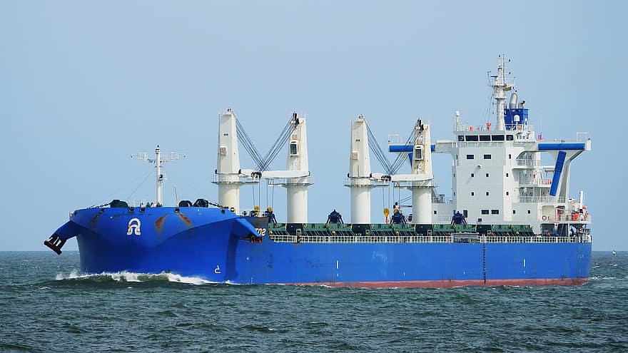 Ship, Bulker, Cargo Ship, Port, Sea, Marine Vessel, Transportation