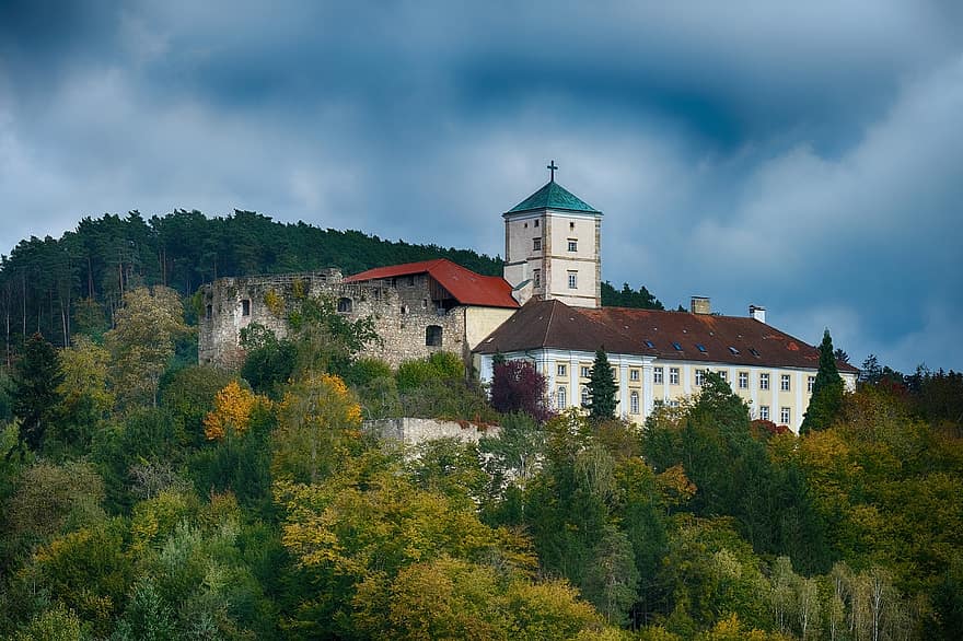 замок, палац, фортеця, будівлі, Замок Рідегг, ренесансний замок, mühlviertel, історично, осінь