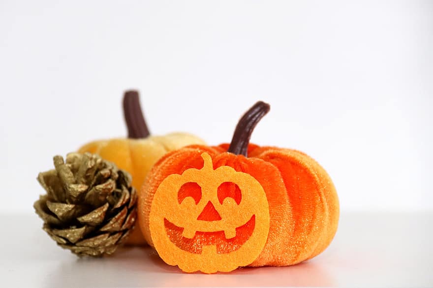 jesienna dekoracja, spadek wystrój, Latarnie Jack O', halloween, jesienny wystrój