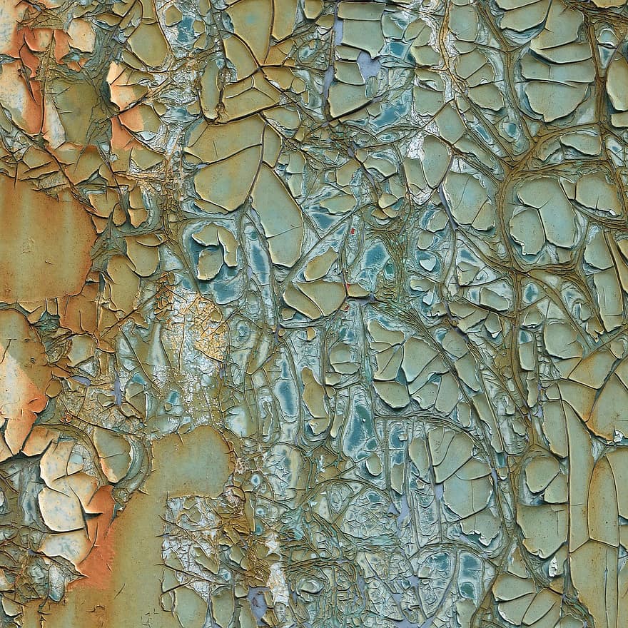 старая краска, ржавчина, текстура, потрескавшаяся краска, обои на стену