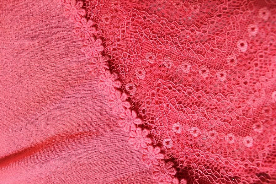 textur, trasa, rosa, textil-, Kläder