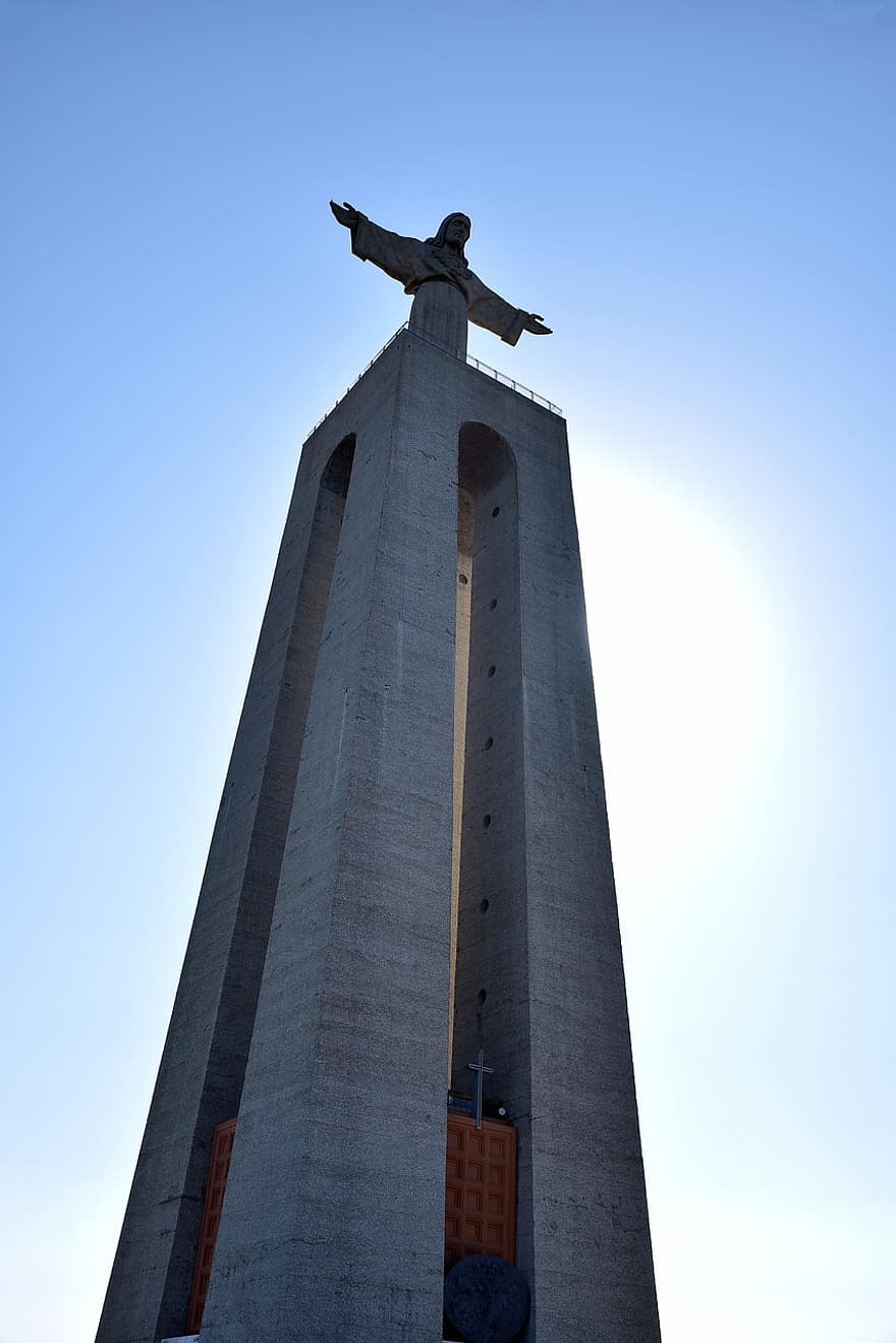 Santuário de Cristo Rei, estátua, Lisboa, Jesus, escultura, monumento, ponto de referência, santuário, católico, religião, almada