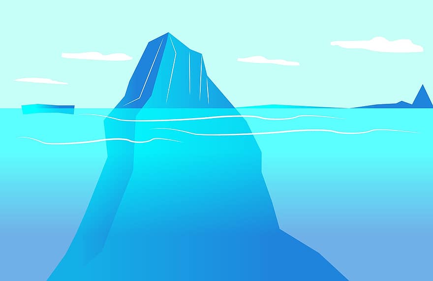 iceberg, acqua, blu, oceano, ghiaccio