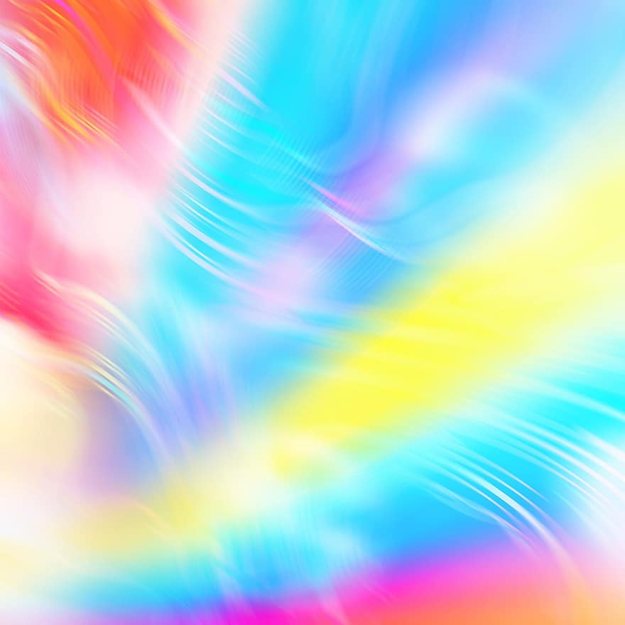 Background, Texture, Colors, Colorful, Blue, Yellow, Red, Lights, Swirls, Abstract