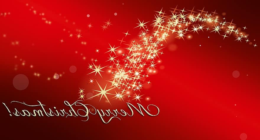 Коледа, звезда, злато, червен, светлини, идване, заден план, структура, блясък, блестящ, украса