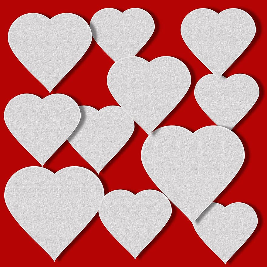 vermelho, coração, sombra, Dia dos namorados, feriado, amor, fundo, cumprimento, decoração, Parabéns, romântico