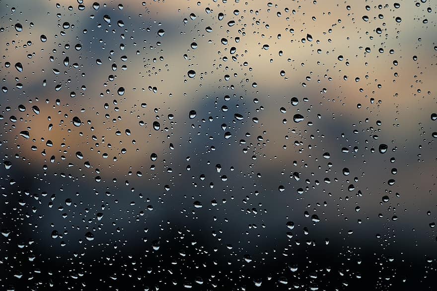 pluja, finestra, gota de pluja, aigua, humit, trist, vidre, gotes, degoteig, gota d’aigua, plujós