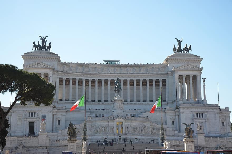 نصب تذكاري ، بناء ، النصب التذكاري الوطني ، إيطاليا ، روما ، هندسة معمارية ، معلم معروف ، قصة ، الشهير ، منظر المدينة ، حضاره