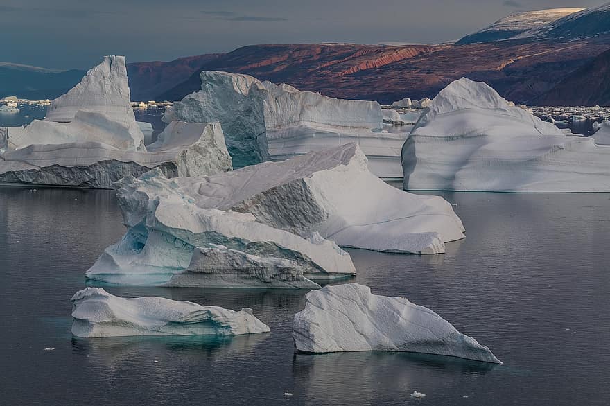 expedició, àrtic, iceberg, glacera, gel, Dinamarca, Groenlàndia, paisatge, naturalesa, mar, aigua