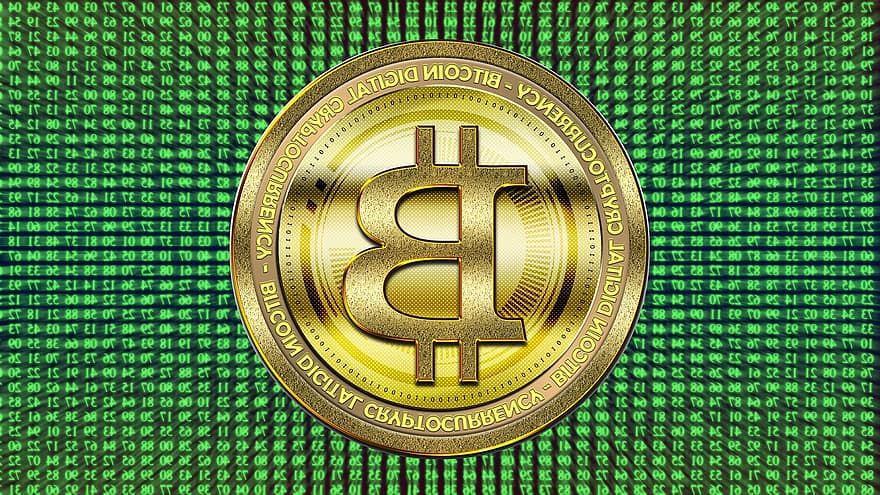 bitcoin, cryptogeld, blockchain, virtueel, financieel, geheimschrift, internet, bedrijf, netwerk, technologie, groen bedrijf