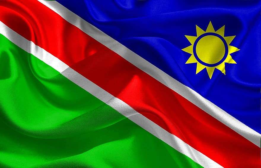 Flag, Namibia, Africa