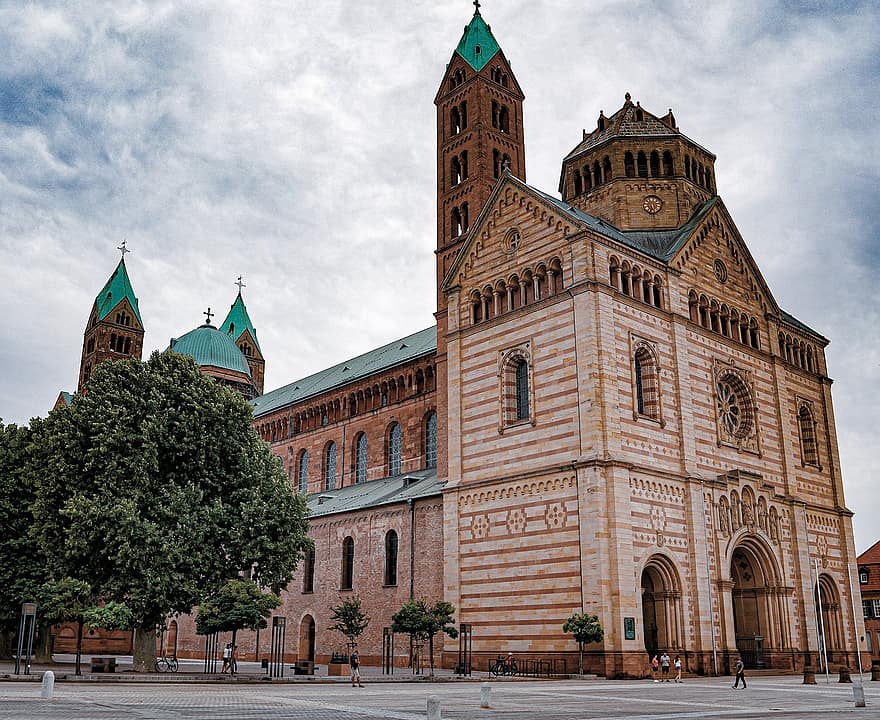 katedrála, kostel, architektura, Německo, románská architektura