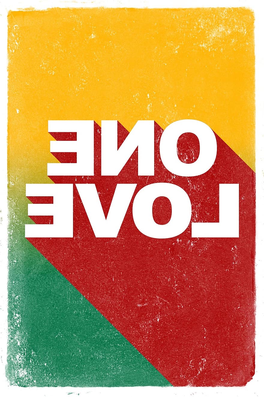 afiş, alıntı, Reggae, rasta, One Love, Bob Marley, grunge, mesaj