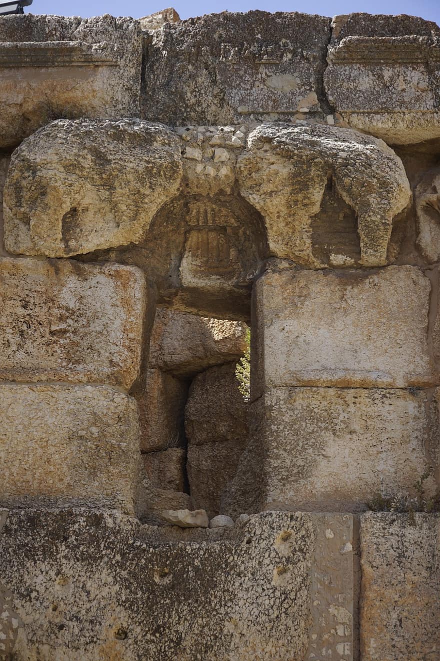 Baalbek, ruinene av, arkitektur, roman, museet, Libanon, antikk