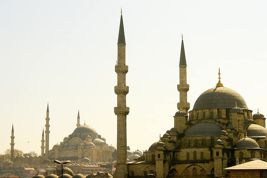 здания, купол, шпиль, архитектура, Стамбул, исторический центр, достопримечательности