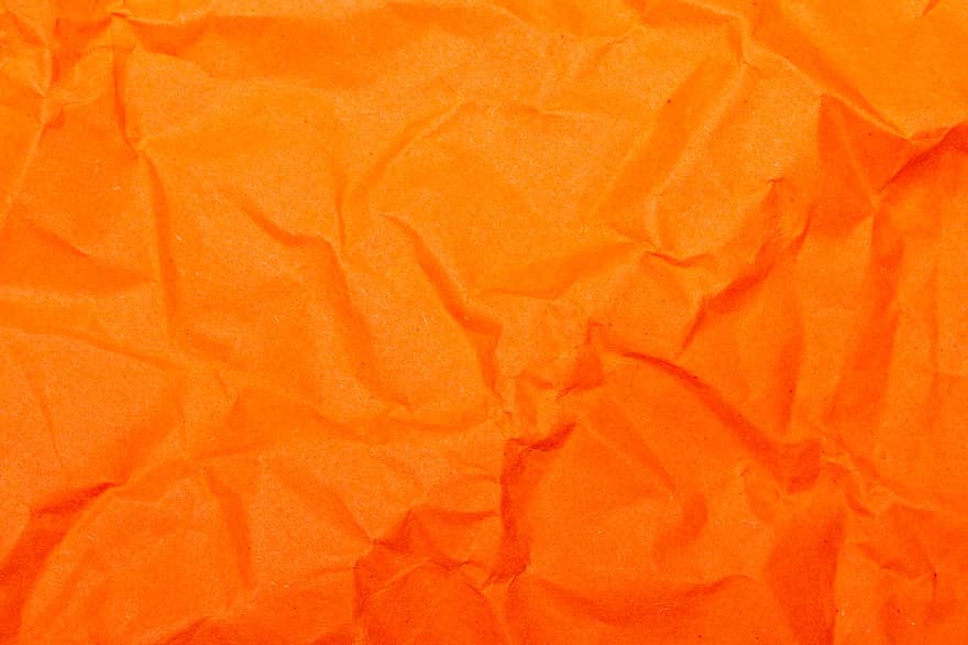 Skrynkligt papper, Orange papper, digital scrapbooking, kopiera utrymme, digitalt papper, tapet, bakgrund, bakgrunder, abstrakt, närbild, papper