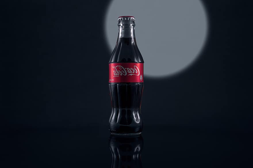 Кока-Кола, пити, пляшку, кокс, сода, холодний, напою, скляна пляшка, реклама, впритул, кола