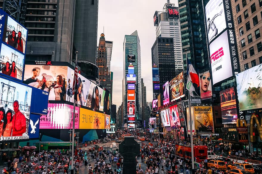 A Times Square, Manhattan, New York, város, utca, broadway