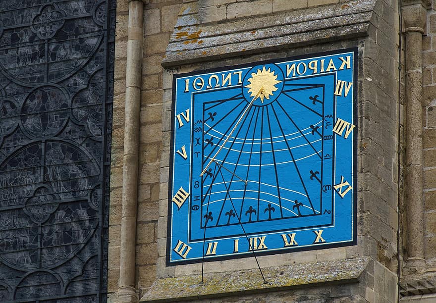 сонячний годинник, Ілійський собор, Англії, Великобританія, кембриджшир, церква, знак, архітектура, відоме місце, культур, напрямку