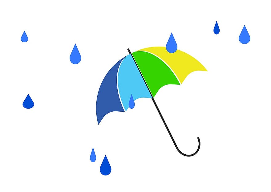 paraguas, lluvia, gráfico