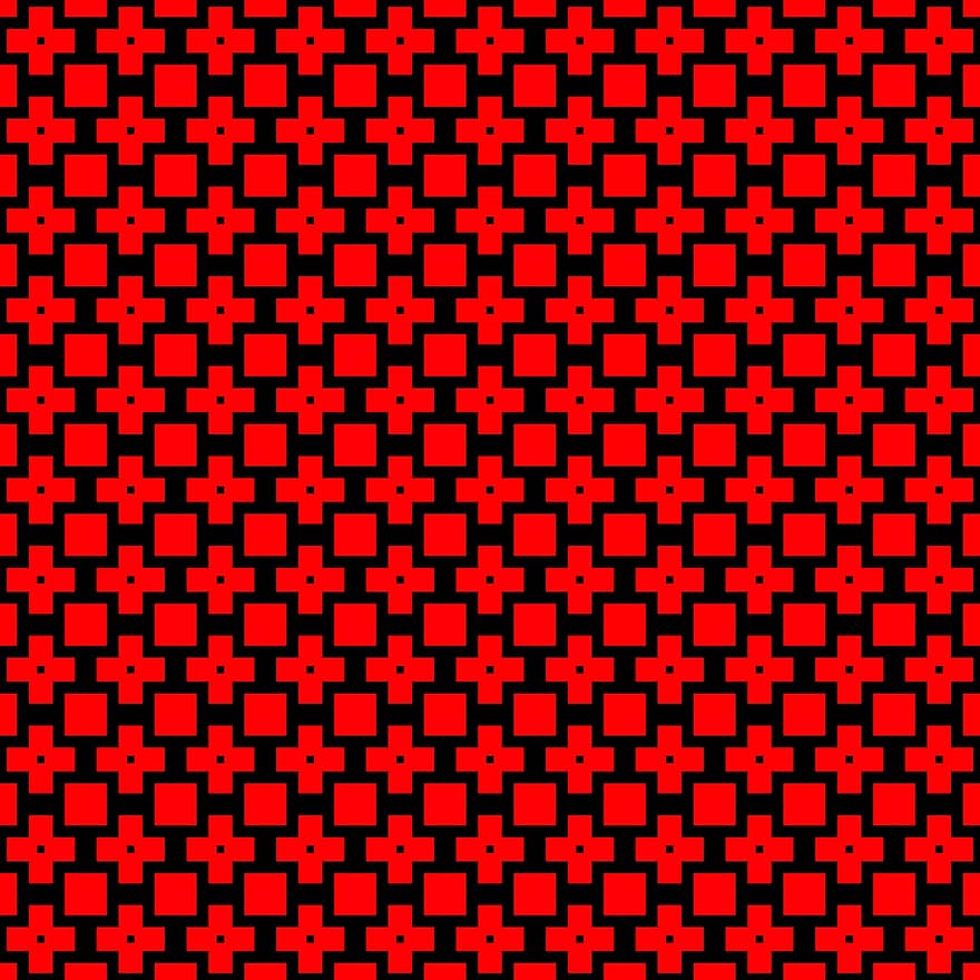 шаблон, красный, черный, текстура, пересекать, площадь, бесшовный