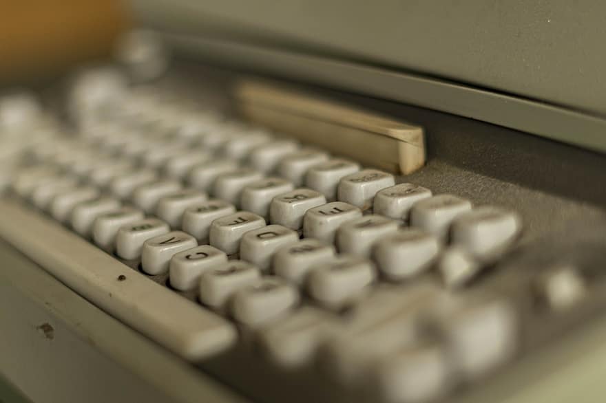 skrivemaskine, gammel, årgang, antik, journalistik, type, maskinskrivning, skrive, kontor