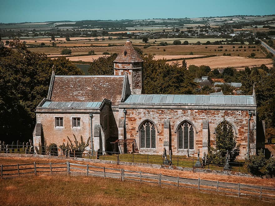 Church, Building, Rural, Architecture, Religion, Fields, Rustic, Countryside, View, England, Churches