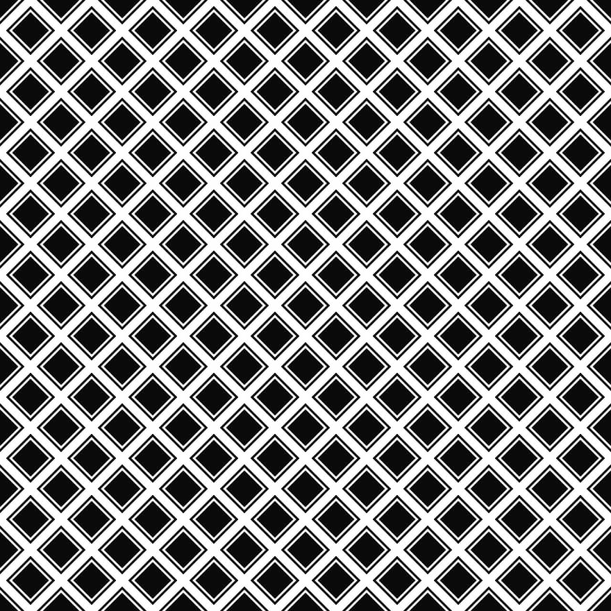 Square, Pattern, Seamless, Repeat, Design, Geometric, Tile, Black, Backdrop, Background, Monochrome