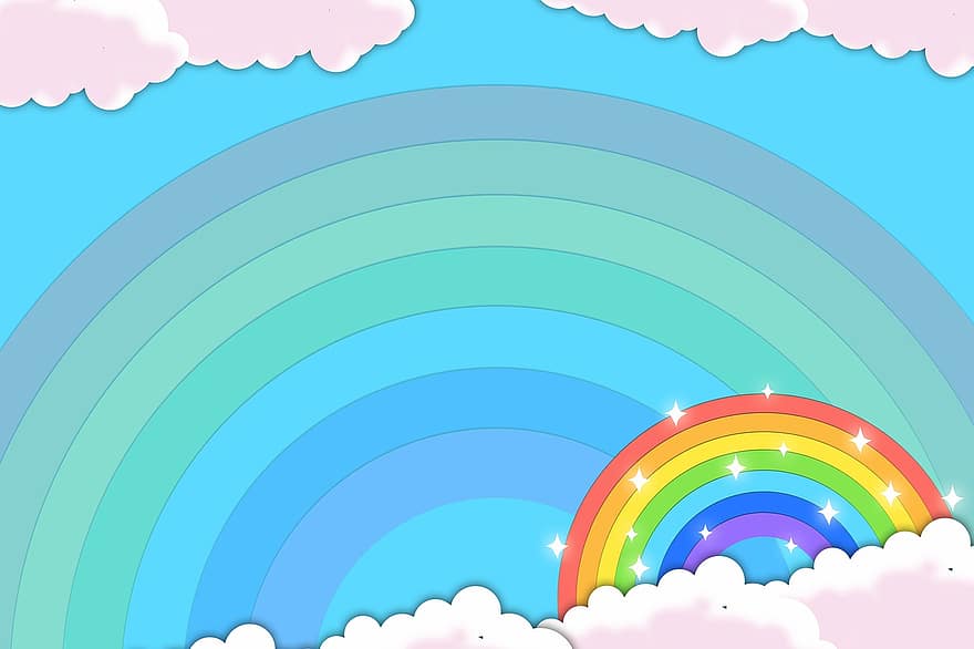 bakgrund, regnbåge, moln, Färg, prismatisk, fiesta, dekor