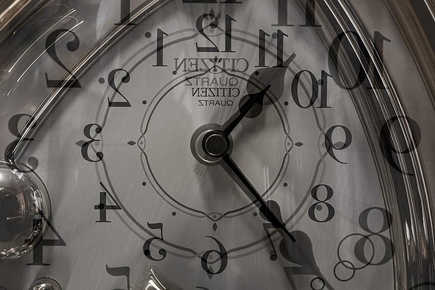 Clock, Time, Black And White, Hours, Minutes, Timepiece, Closeup