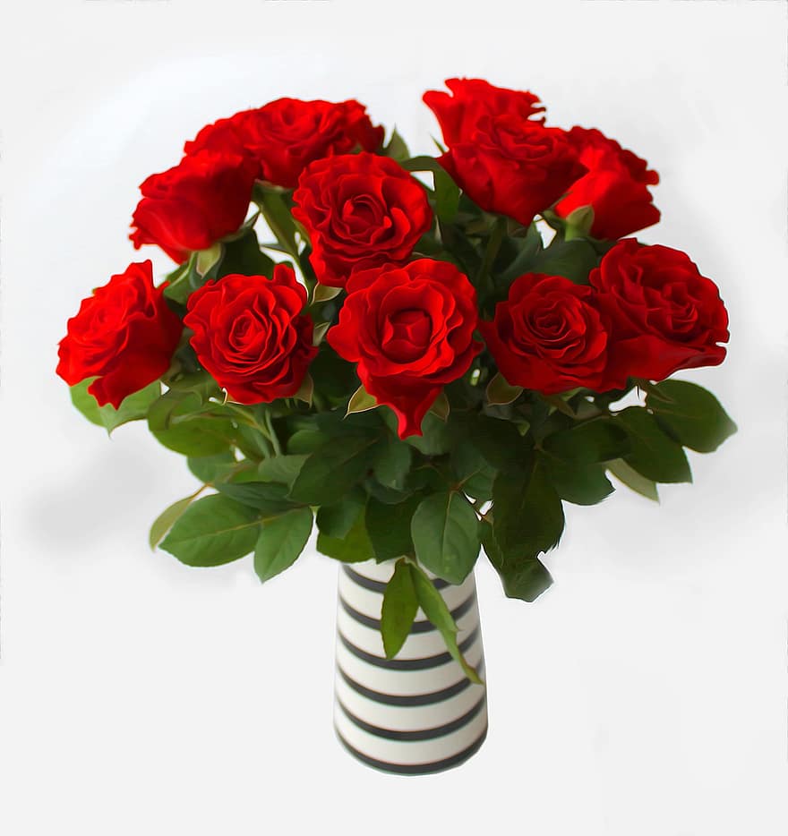 गुलाब के फूल, लाल, फूल, प्रेम, पुष्प गुच्छ, वैलेन्टिन, रोमांस, पृष्ठभूमि, लाल गुलाब