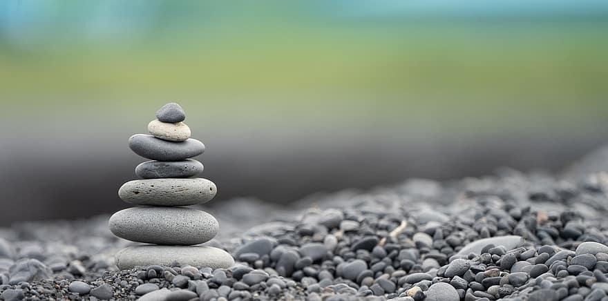 sten, sten tårn, balance, zen, meditation, lempelse, yoga, sten-, rullesten, stak, bunke