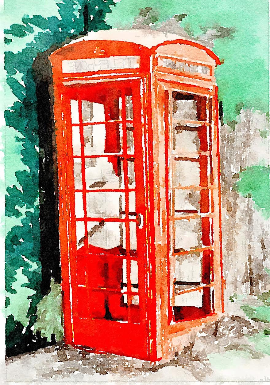 Téléphone, Angleterre, dessin